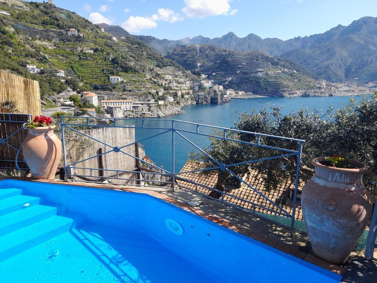 Villa Oliver - Breathtaking Small Pool 14 Sqm Hydromassage On The Rock - Amalfi Coast Exterior photo